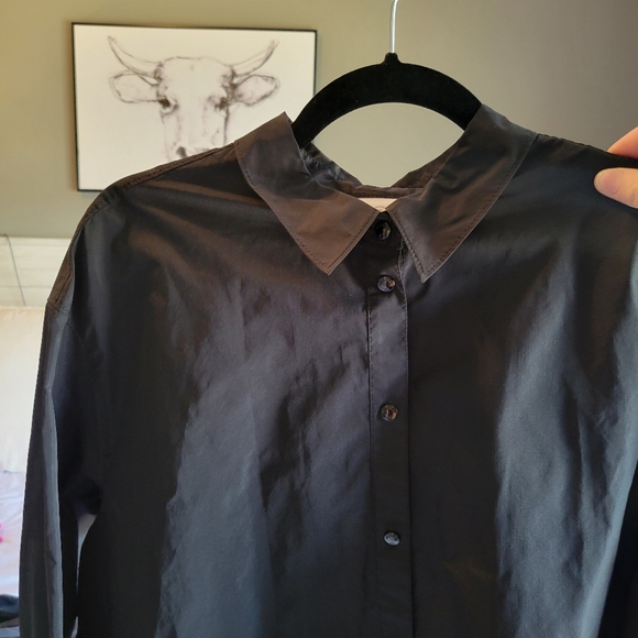 Bogner New Lorena Snap Long Sleeve Black Shirt Size 12 - Picture 2 of 16